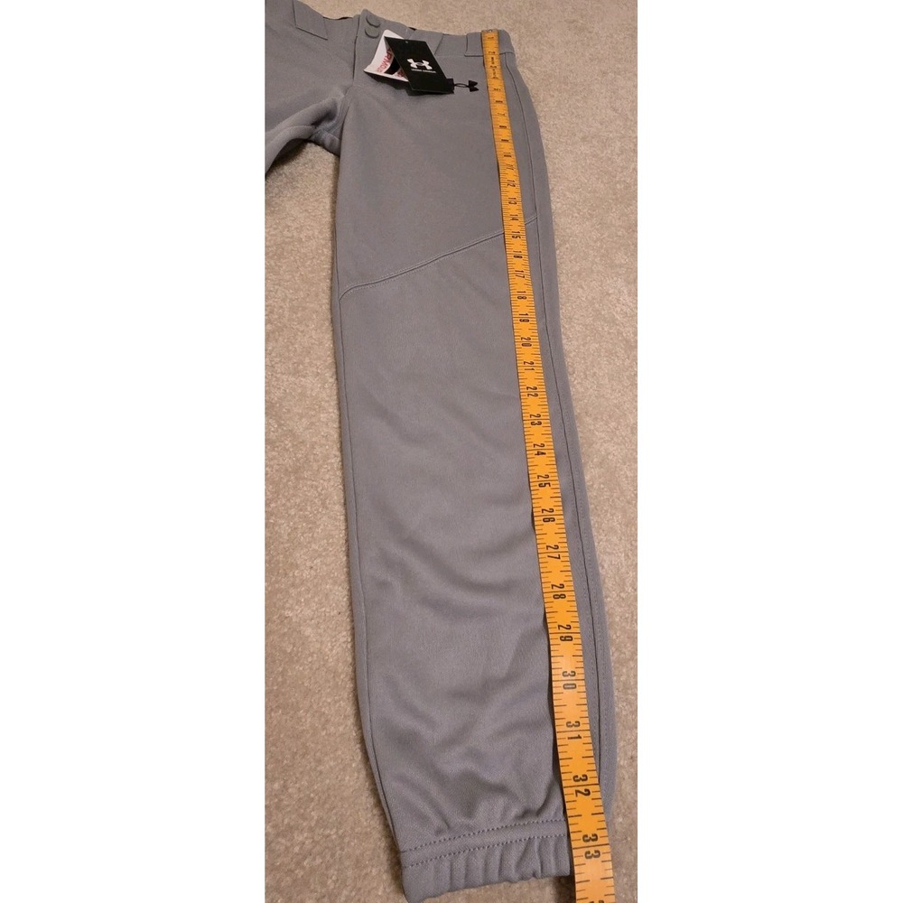 Under Armour Utility Baseball Pant Youth Boys Med Gray NEW pant closed - Picture 8 of 12